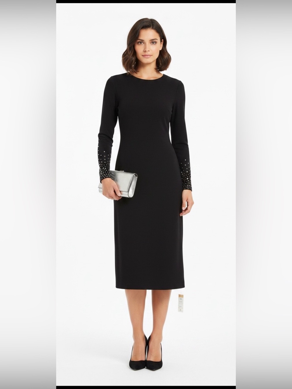 Karen Kane Uptown Girl Kate Midi Dress Black XS NWT - Picture 14 of 14
